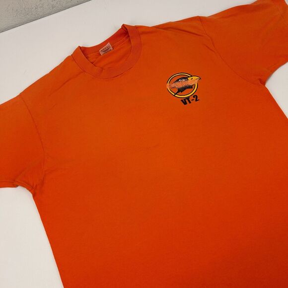 Vintage VT-2 Doerbirds T Shirt Mens Large US Navy Training Squadron Two Orange - Picture 5 of 10